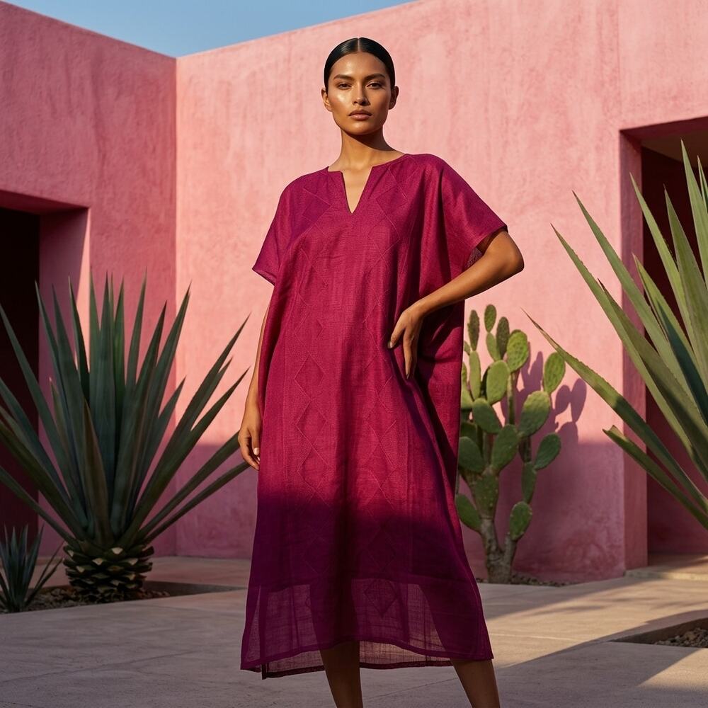 Hand woven and colored gauze  HUIPIL – Mexican Folklore Wear one size fits all